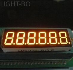 連続的な 6 ディジット 7 の区分の英数字の LED 表示こはく色 0.36 インチ