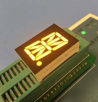 良い価格 0.8 inch 16 Segment Alphanumeric LED Display Yellow Single Digit Common Anode For Elevator Indicator オンライン