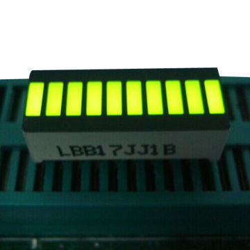 黄色10 LEDのライト バーは、大きい10区分表示25.4 x 10.1 x 7.9mmを導きました