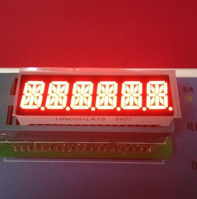 タクシーメーター用 超高輝度 赤色 6桁 10mm 14セグメント LEDディスプレイ コモンアノード