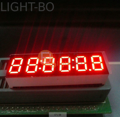 良い価格 515-525nm の波長と電源を持つ 6 桁の LED 時計ディスプレイ オンライン