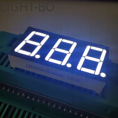 超明るい白灰色表面LEDディスプレイ 7セグメント 3桁 14.2mm 温度コントローラ用の共通カソード