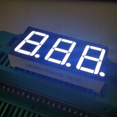 超明るい白灰色表面7セグメント 3桁 14.2mm 温度コントローラ用のコモンカソードLEDディスプレイ