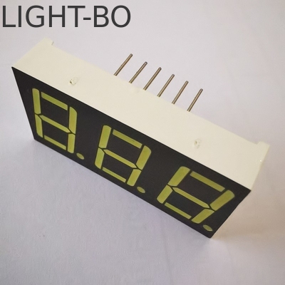 温度コントローラ用の一般アンード超明るい白灰色表面7セグメント3桁14.2mmLEDディスプレイ