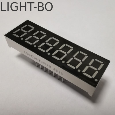 超明るい赤色6桁0.36インチ7セグメントLEDディスプレイ
