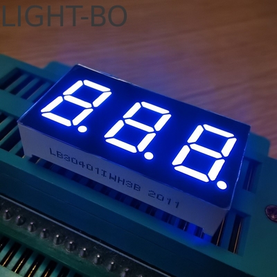 7セグメント LED ディスプレイ 0.4インチ 温度インジケータ用のコモンアンード超ホワイト