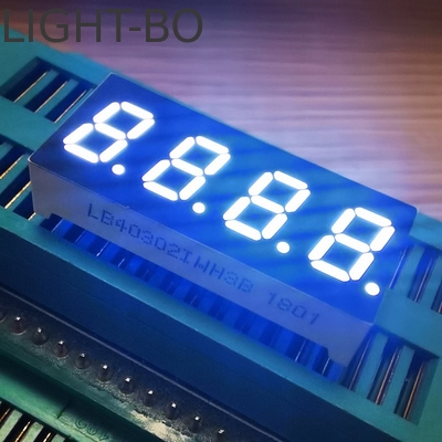 ホワイト 7.62mm 4Digit 7 セグメント LED ディスプレイ 温度インジケーターの共通アンード