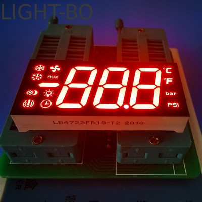超明るい赤色 共通カソード3桁7セグメントのLEDディスプレイ 冷蔵制御パネル