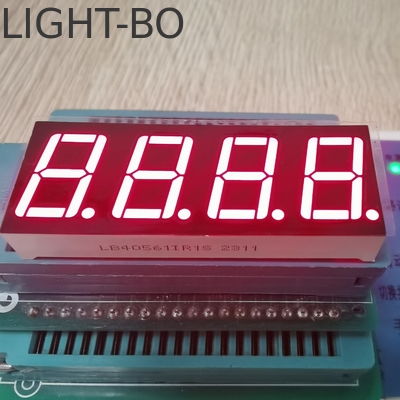 4桁 14.2mm 高明る赤 7セグメント LEDディスプレイ 温度制御のための共通アンード