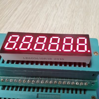 高明度の赤色6桁0.36インチ7セグメントLEDディスプレイ