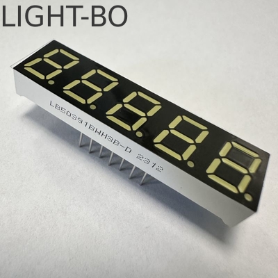 超白色7セグメントLEDディスプレイ 5桁0.39インチ デジタル表示用の共通アンード