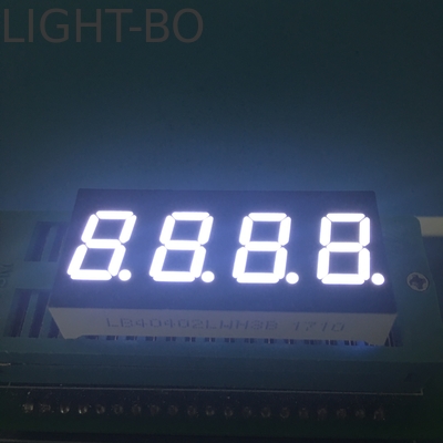 4桁0.4インチ7セグメント超白色LEDディスプレイ 正確な機器モニタリングのための共通カソード