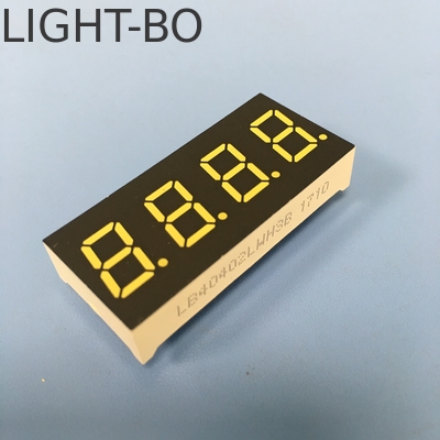 LEDディスプレイ 4桁 0.4インチ 7セグメント 極白 インストゥルメントパネルの共通アノード