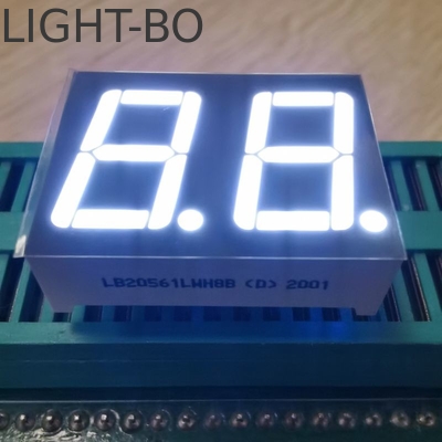共通アンード7セグメントLEDディスプレイ 双桁 14.2mm 白色