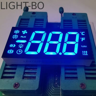 カスタム3桁7セグメント LEDディスプレイ 超ブルー 冷蔵庫コントローラ用の共通アンード