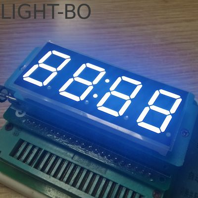 4桁7セグメント LEDクロックディスプレイ デジタルタイマー用 共通アンード 白 14.2mm