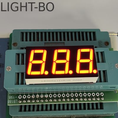 超高輝度赤色表面共通カソードLEDディスプレイ7セグメント3桁14.2mm 温度コントローラー用