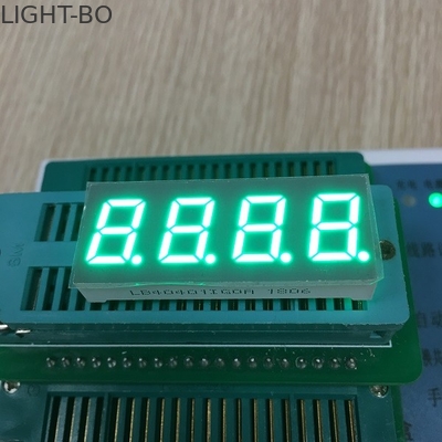 純粋な緑7の区分のLED表示0.4インチ4ディジットの高い光度
