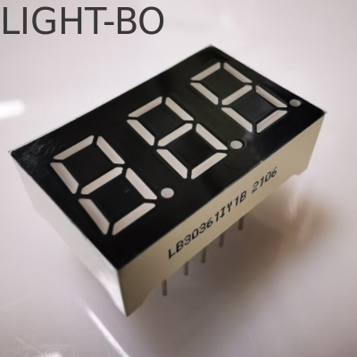 良い価格 7セグメント3桁 9.2mm 超高輝度アンバーLEDディスプレイ コモンアノード パネルメーター用 オンライン