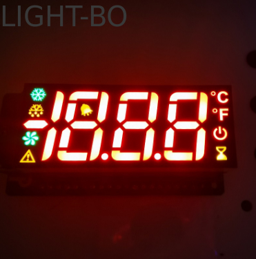 冷蔵庫制御用高輝度赤/黄/緑カスタム三桁7セグメントLEDディスプレイ