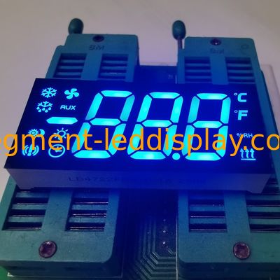 超高輝度青色3桁7セグメントLEDディスプレイ 冷蔵庫コントローラー用 共通カソード