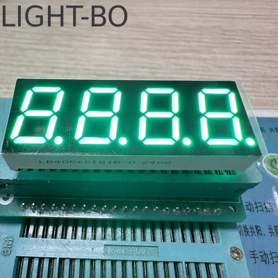 4桁 0.56インチ (14.2mm) 7セグメントLEDディスプレイ – ピュアグリーン、計器パネルと家電製品用コモンアノード