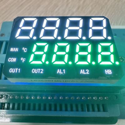 良い価格 High Brightness White /Pure Green Dual Line 7 Segment LED Display Common Anode for Temperature Indicator オンライン