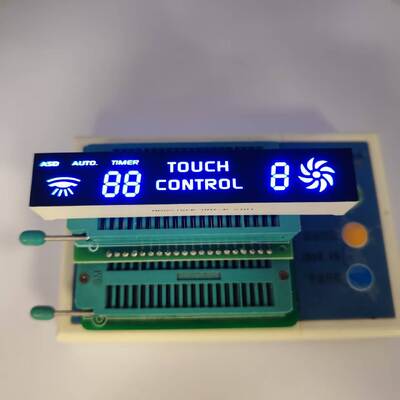 Custom Blue 7 Segment LED Display Touch Button for Temperature Control