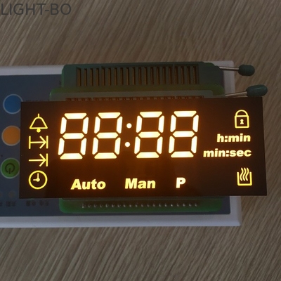 10.7mmの特性高さのデジタル オーブンのタイマーのためにこはく色注文のLED表示超