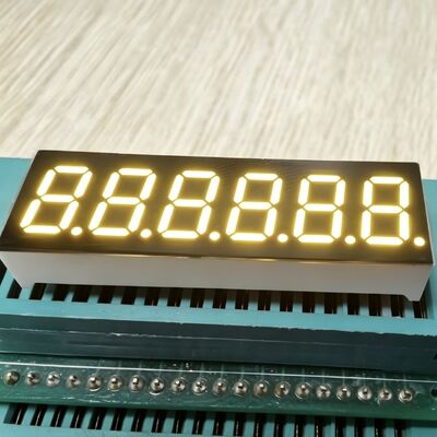 黄色い6桁の0.36インチ7セグメントLEDディスプレイ