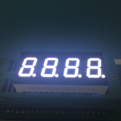 LEDディスプレイ 4桁 0.4インチ 7セグメント 極白 インストゥルメントパネルの共通アノード