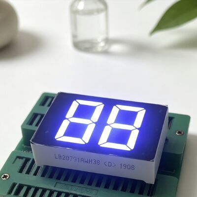 デジタルウォーターヒーター用の超明るい白色20mm 2桁の共通カソード7セグメントLEDディスプレイ