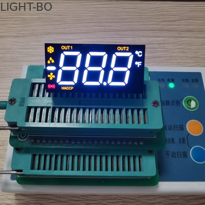 90°PINは温度調整のための超赤い/White/Amberの三倍ディジット7の区分のLED表示を曲げる