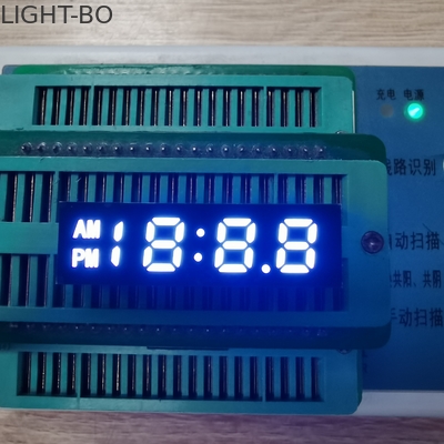 0.25Inch時計のために白い四桁の7つの区分のLED表示超