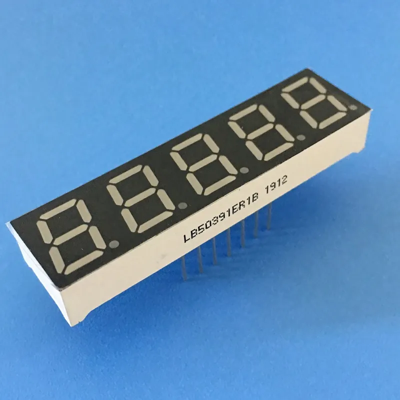 超明るい赤色7セグメントLEDディスプレイ 0.39インチ 5桁のデジタル周波数コンバーター用の共通アンード 0
