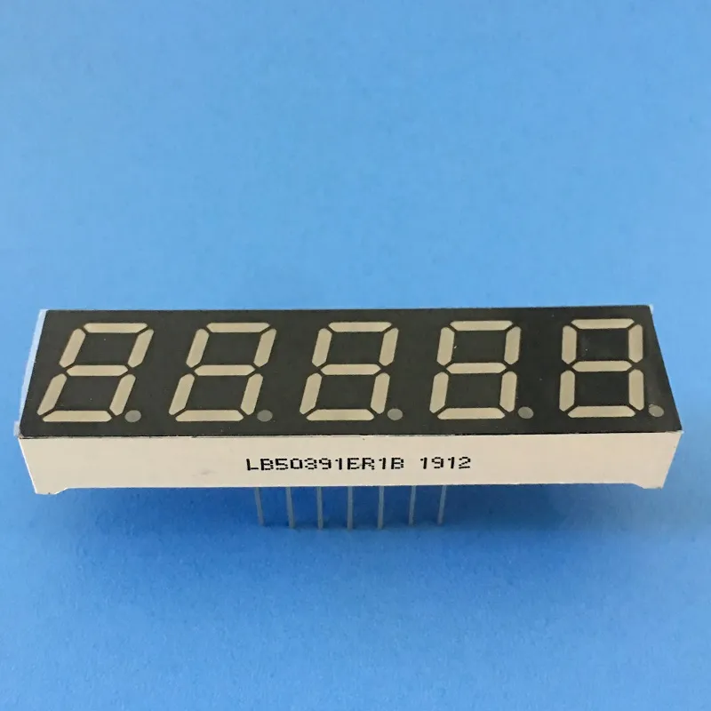 超明るい赤色7セグメントLEDディスプレイ 0.39インチ 5桁のデジタル周波数コンバーター用の共通アンード 4