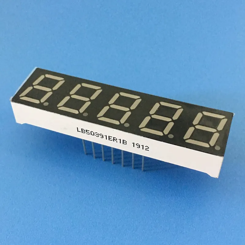 超明るい赤色7セグメントLEDディスプレイ 0.39インチ 5桁のデジタル周波数コンバーター用の共通アンード 5