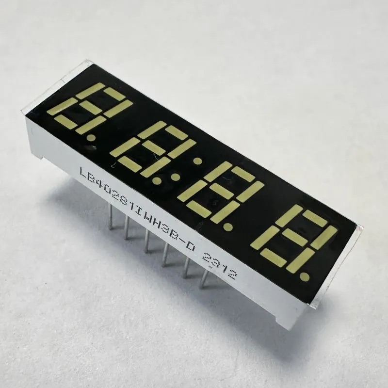 白いLEDディスプレイ 7mm 4桁 7セグメント マルチメーターパネルの共通アノード 2