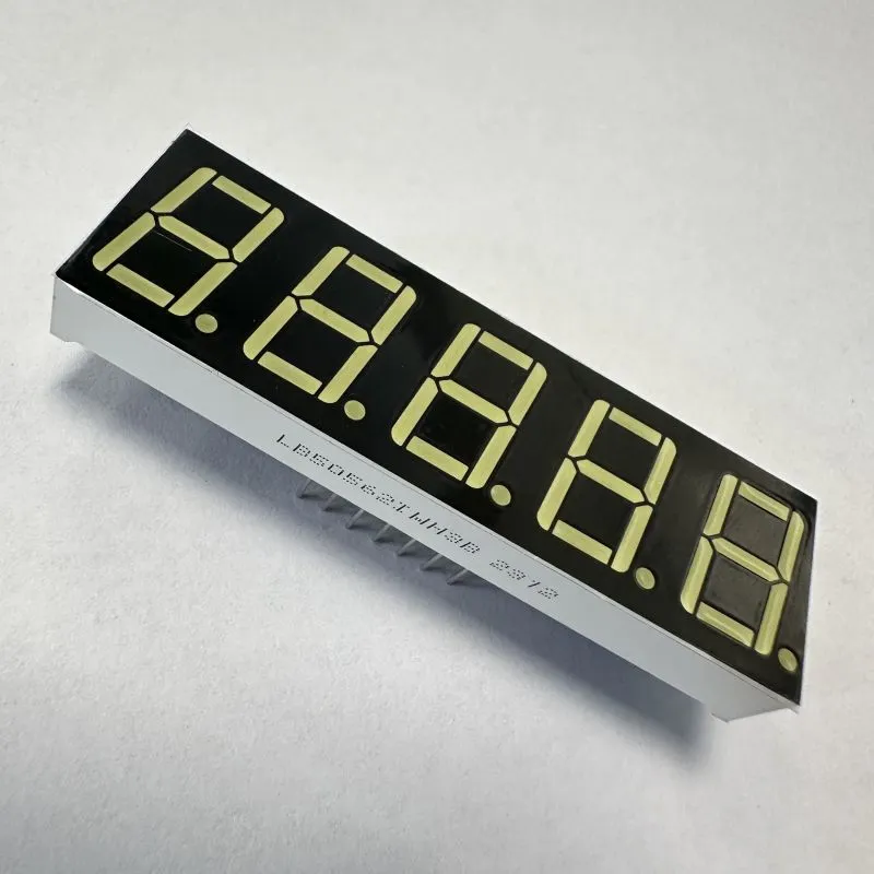 超白色0.56インチ5桁7セグメントLEDディスプレイ プロセスの制御のための共通アンード 1