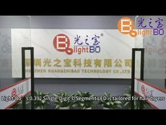 0.39インチ シングルディジット 7セグメント LEDディスプレイ コモンアノード 白色 ヘアドライヤー用