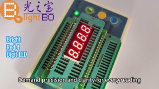 インパネ用4桁超高輝度赤色7セグメントLEDディスプレイ