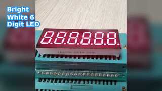 0.36インチ6桁白色7セグメントLEDディスプレイ
