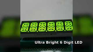 インストルメントパネル用カスタム6桁14セグメントLEDディスプレイ